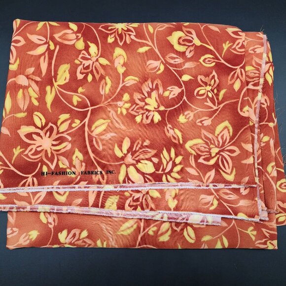 Vintage Floral Fabric By HI-Fashion Fabrics Inc. 44" Wide 3 Yards Non Stretch - Picture 1 of 6